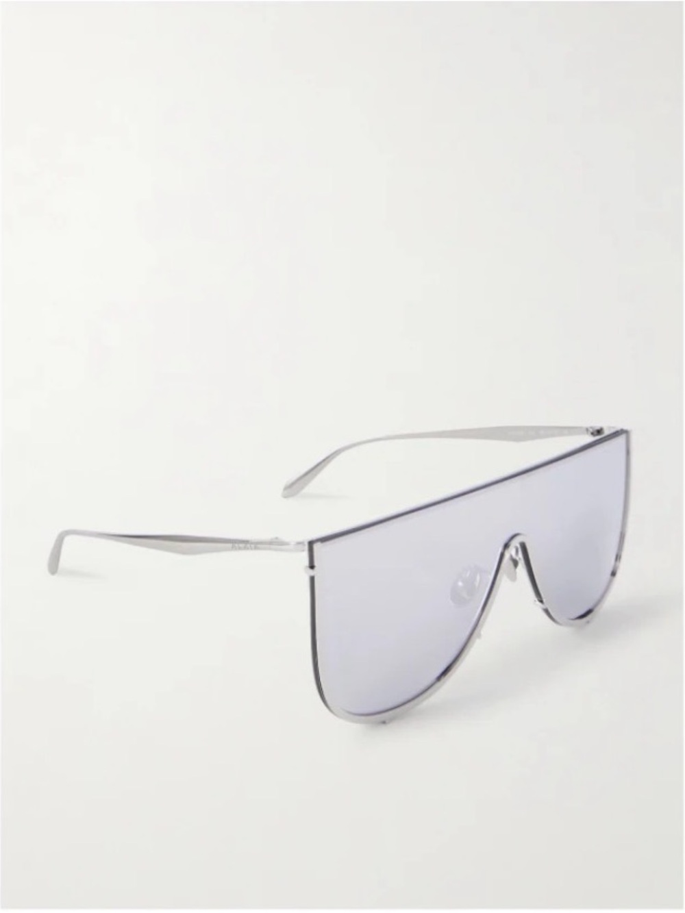 ALL NEW ALAIA Silver Shield Visor Sunglasses